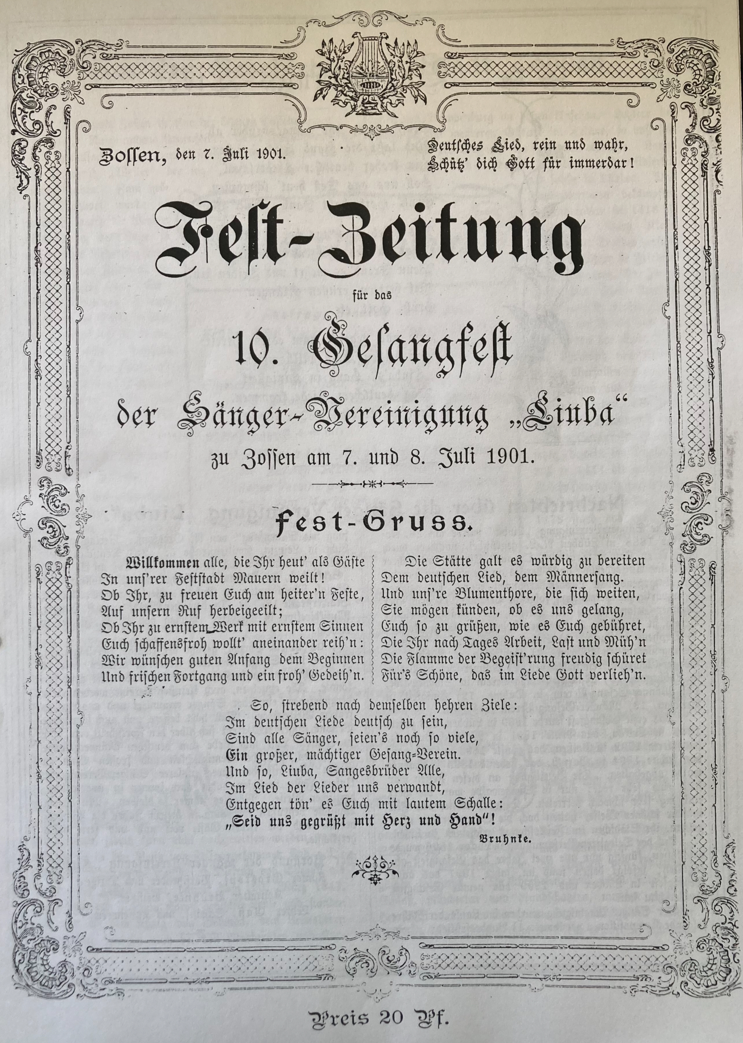 Fest Zeitung Limba 1901 2025