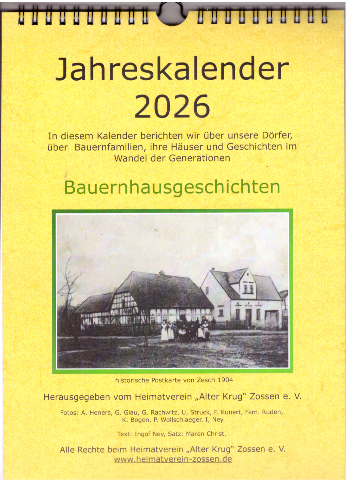 Jahreskalender 2026